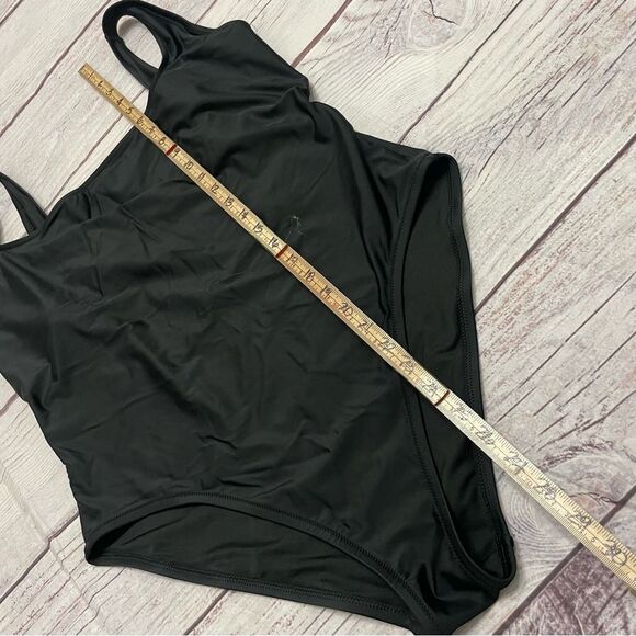 Madewell Second Wave Square-Neck Tank One-Piece Swimsuit Black  Size 2X - Picture 5 of 10